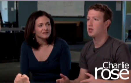 Facebook CEO馬克·扎克伯格(Mark Zuckerberg)與COO雪莉·桑德伯格(Sheryl Sandberg)參加電視脫口秀節(jié)目現(xiàn)場